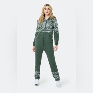 Onepiece Flakes Jumpsuit Green Unisex Size M NWT